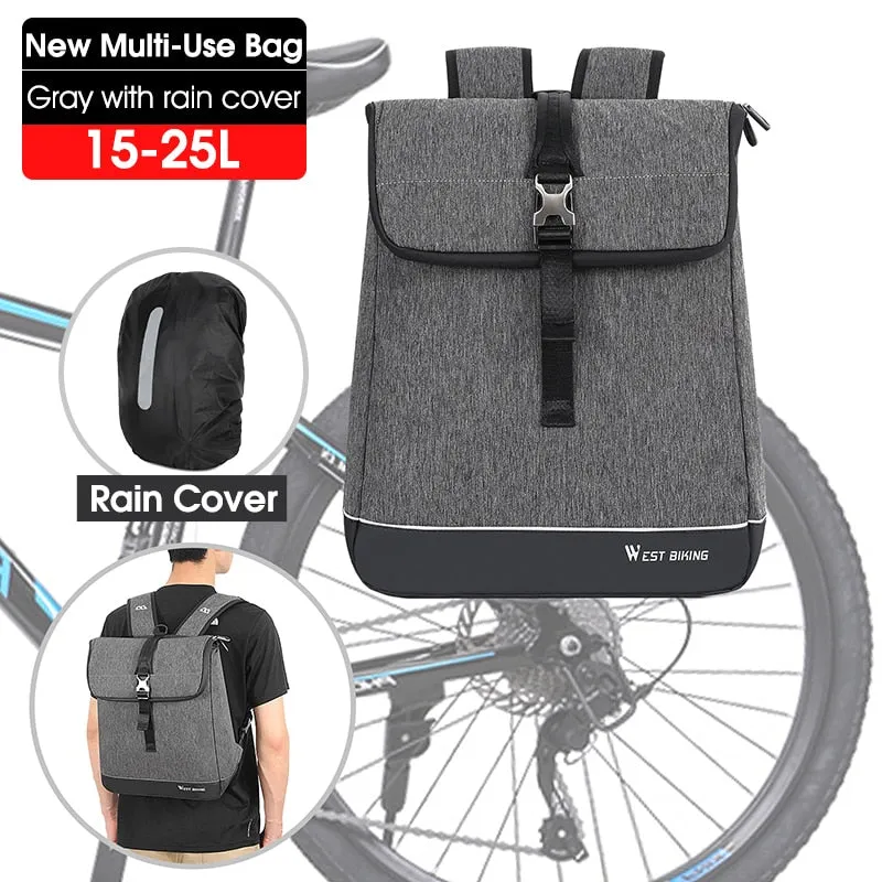 25L Multifunction Bike Bag MTB Road Bicycle Rack Rear Pannier Bags Laptop Backpack Travel Sports Cycling Accessories