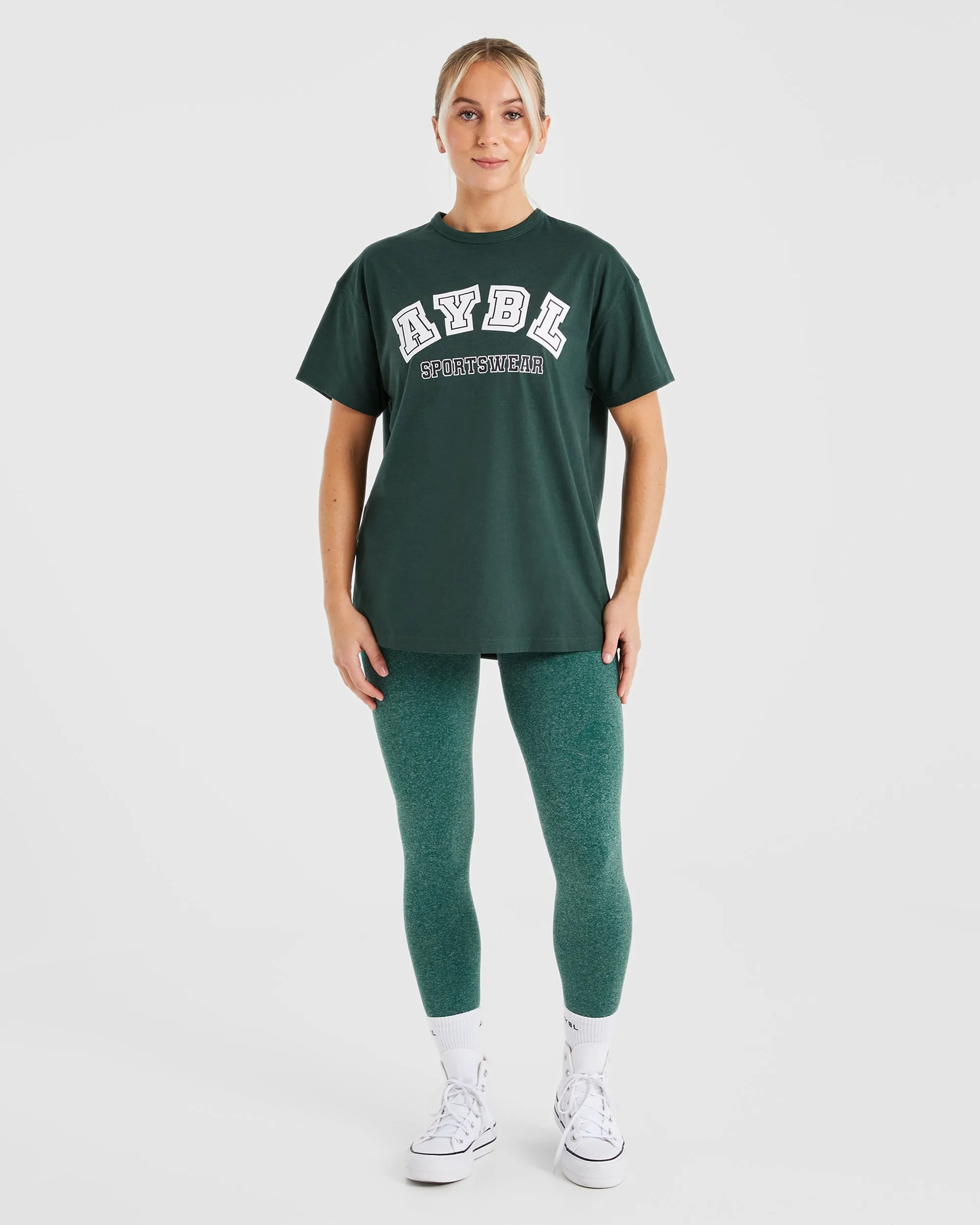 AYBL Sports Oversized T Shirt - Forest Green