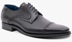 Barker Stewart Brogue Toe-Cap Shoe - Black Calf