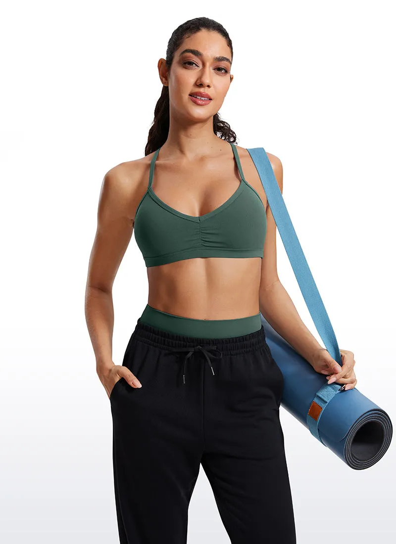 Butterluxe Ruched V Neck Sports Bra