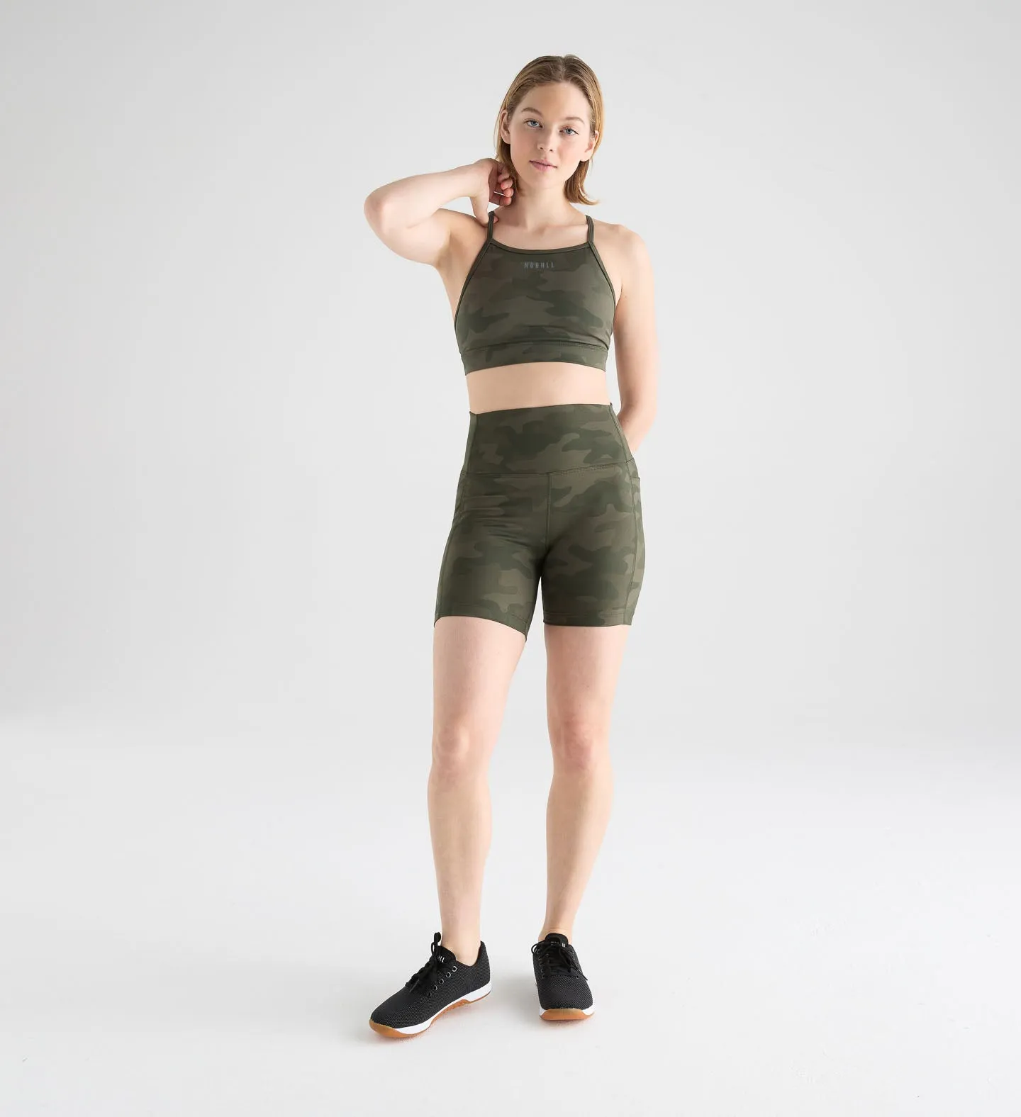 Camo Matte High-Neck Sports Bra