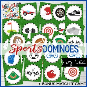 DOMINOES Game {Sports} PRINTABLE