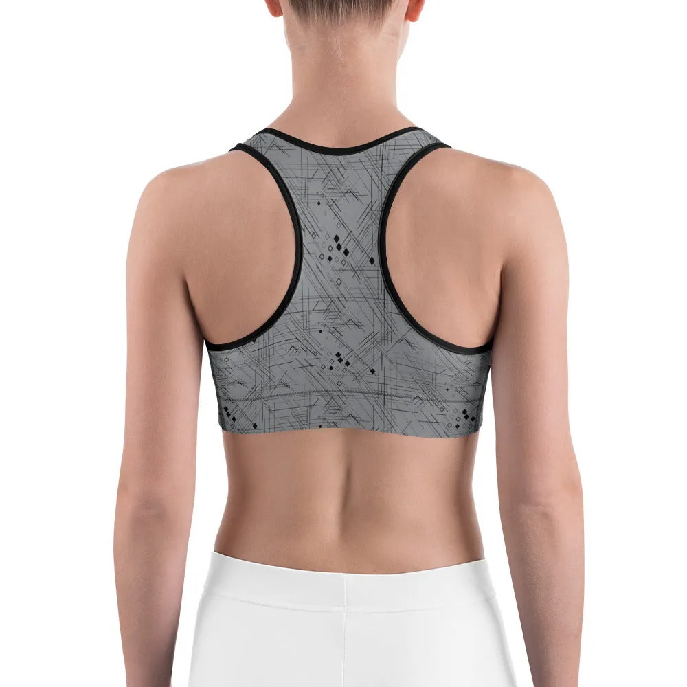 Gradient Hash Tag Series Sports bra Workout Bra, Athletic wear Athletic wear Athleisure Geometric