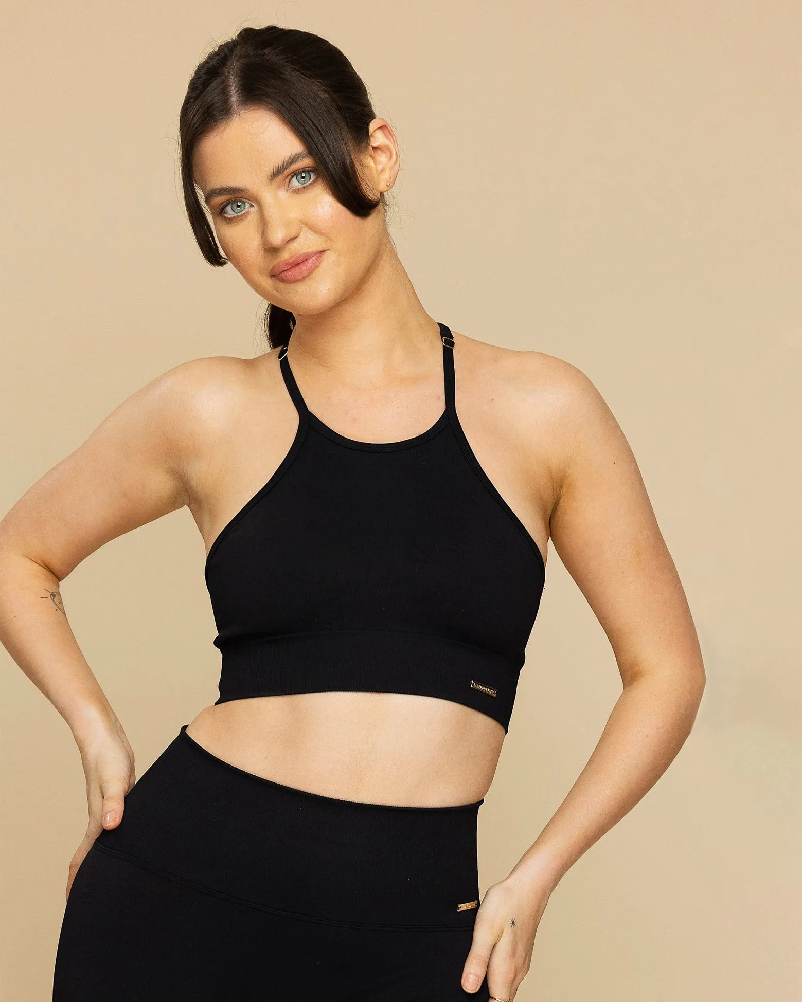 Gym Goddess Gaia Seamless Sports Bra Black