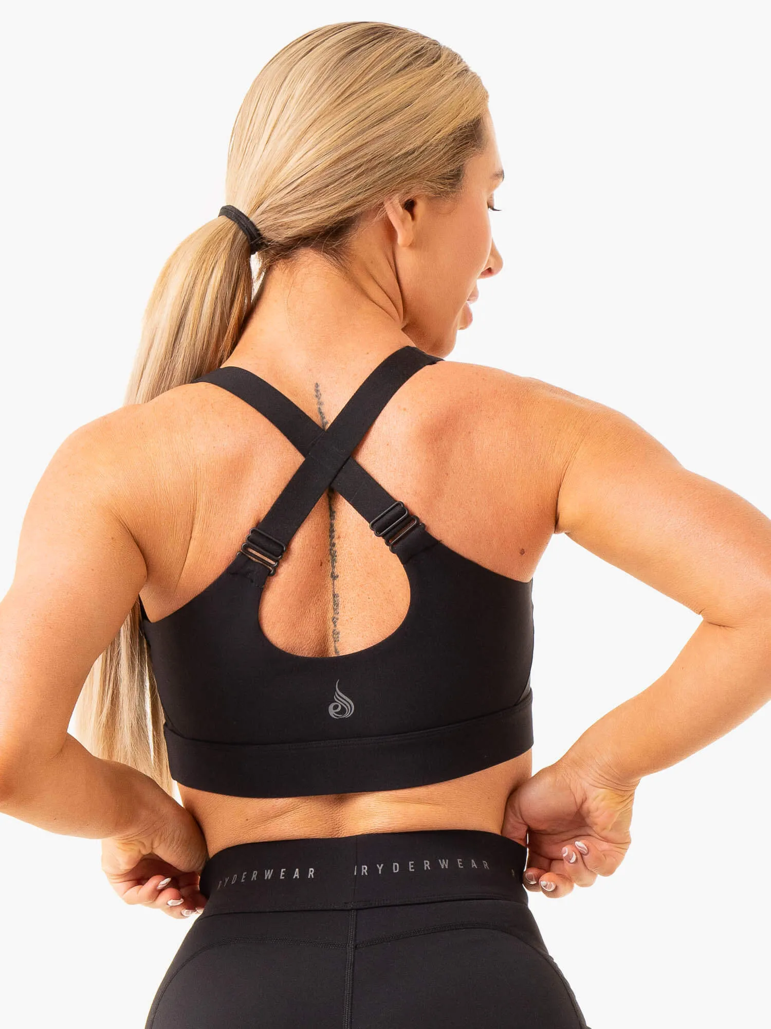 Heighten High Impact Sports Bra - Black