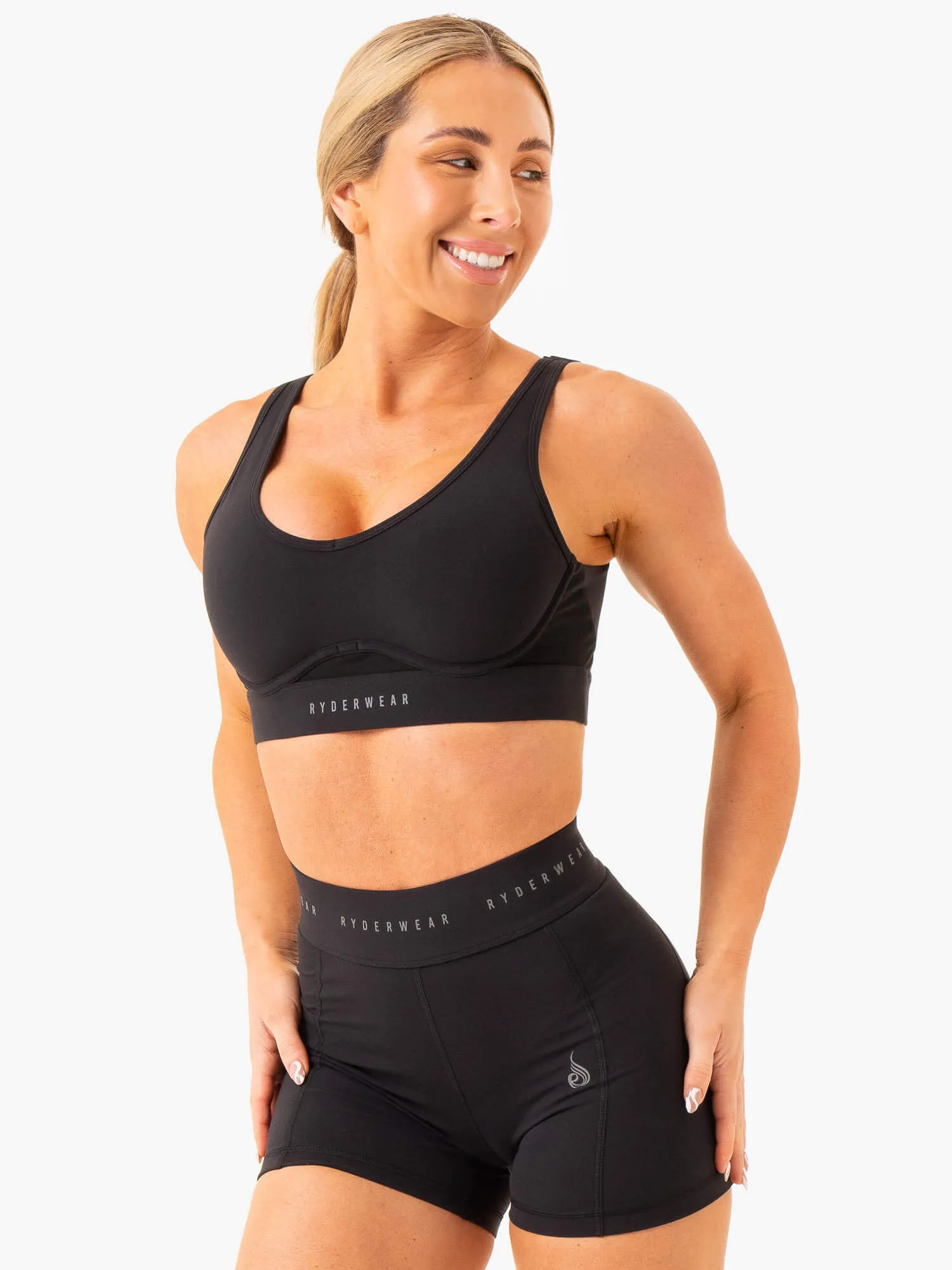 Heighten High Impact Sports Bra - Black