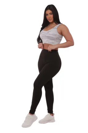 High Waist Tummy Control Sports Leggings - Black