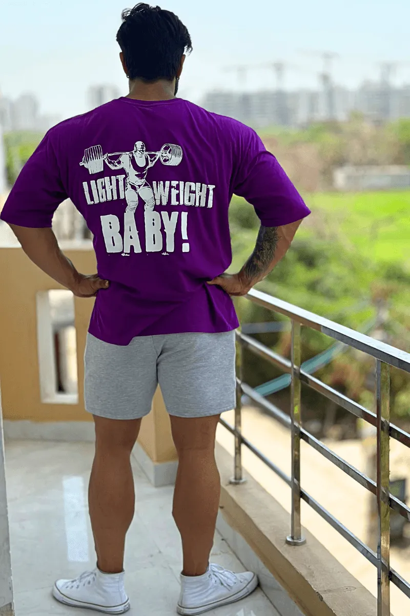 LIGHT WEIGHT BABY OVERSIZED T-SHIRT (PURPLE)