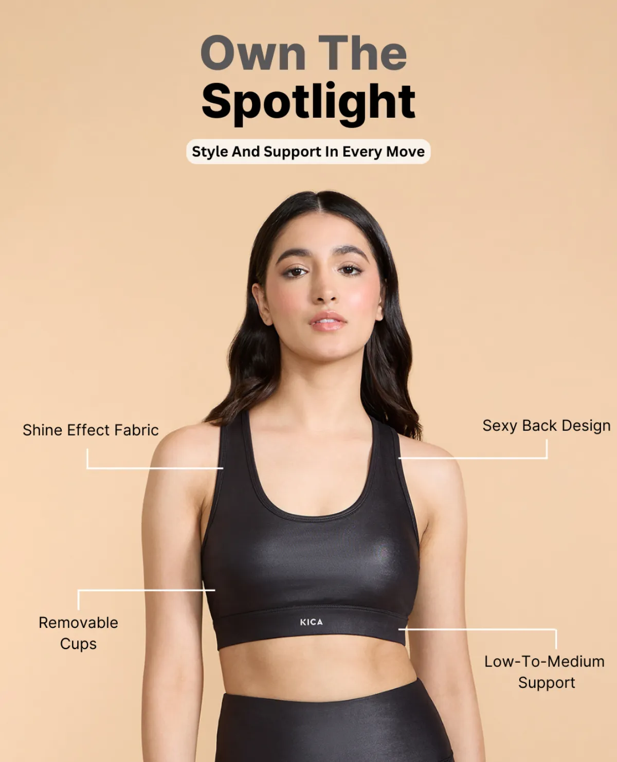 Liquid Medium Support Sports Bra