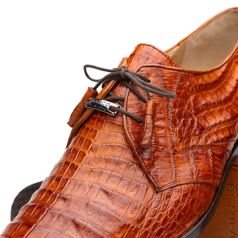 Marco Di Milano Lacio Caiman Brandy Derby Shoes