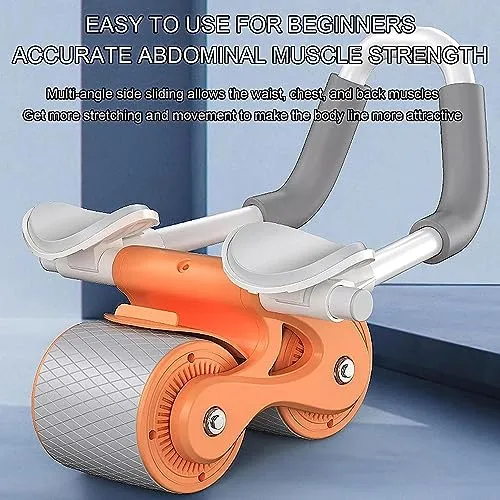 New Abs roller Wheel, Automatic Rebound 2 In 1 For Abs Workout, Abdominal Fitness Wheel for men women, Dynamic Core Trainer Plank Exercise Wheels For Home Gym Fitness