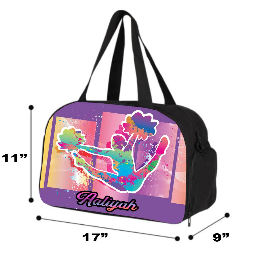 Personalized Full Color Sport Duffel Bag W/ Optional Water Bottle - Cheer