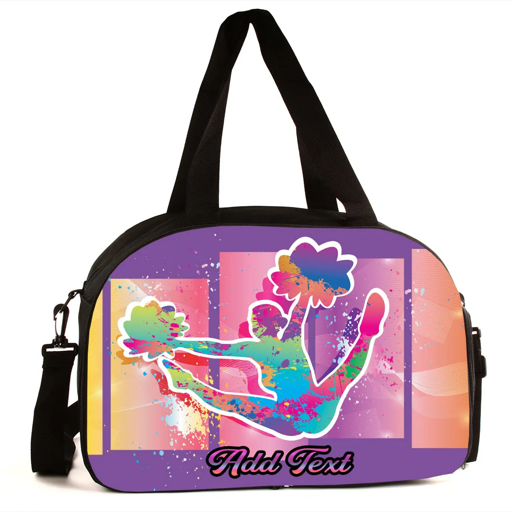 Personalized Full Color Sport Duffel Bag W/ Optional Water Bottle - Cheer